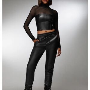 Bebe Black Track Pants Sleek Joggers